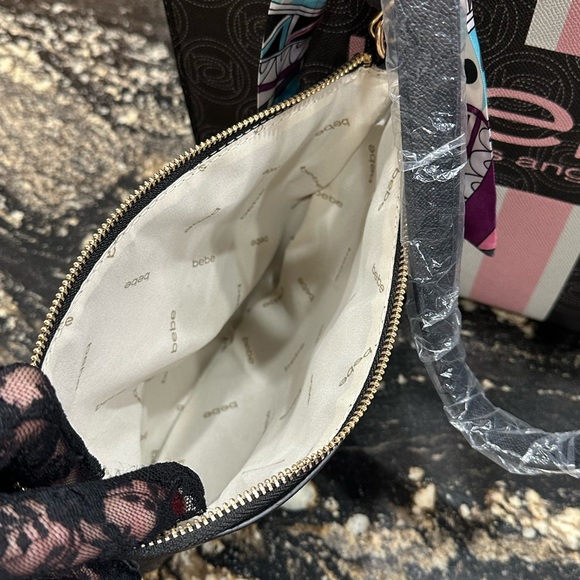 4 pc Bebe Black Tote with Pink Accents - Picture 7 of 8